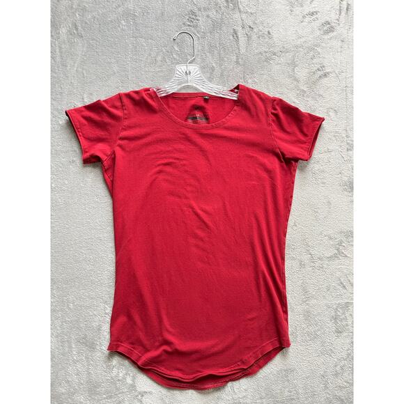 Alphalete Red TShirt Top Womens Small Short Sleeved Stretchy Workout Exercise - Picture 1 of 9